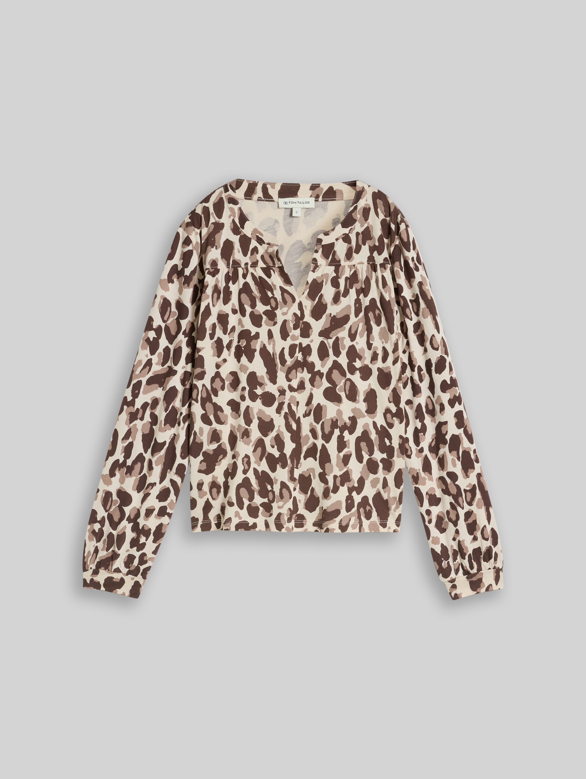 Blouse met patroon - brown beige leo print - Product vooraanzicht