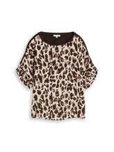 Geselecteerd, T-shirt met luipaardprint door Tom Tailor, bruin