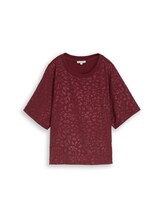 Nicht ausgewählt, Boxy Fit T-Shirt mit Leo-Muster von Tom Tailor, rot
