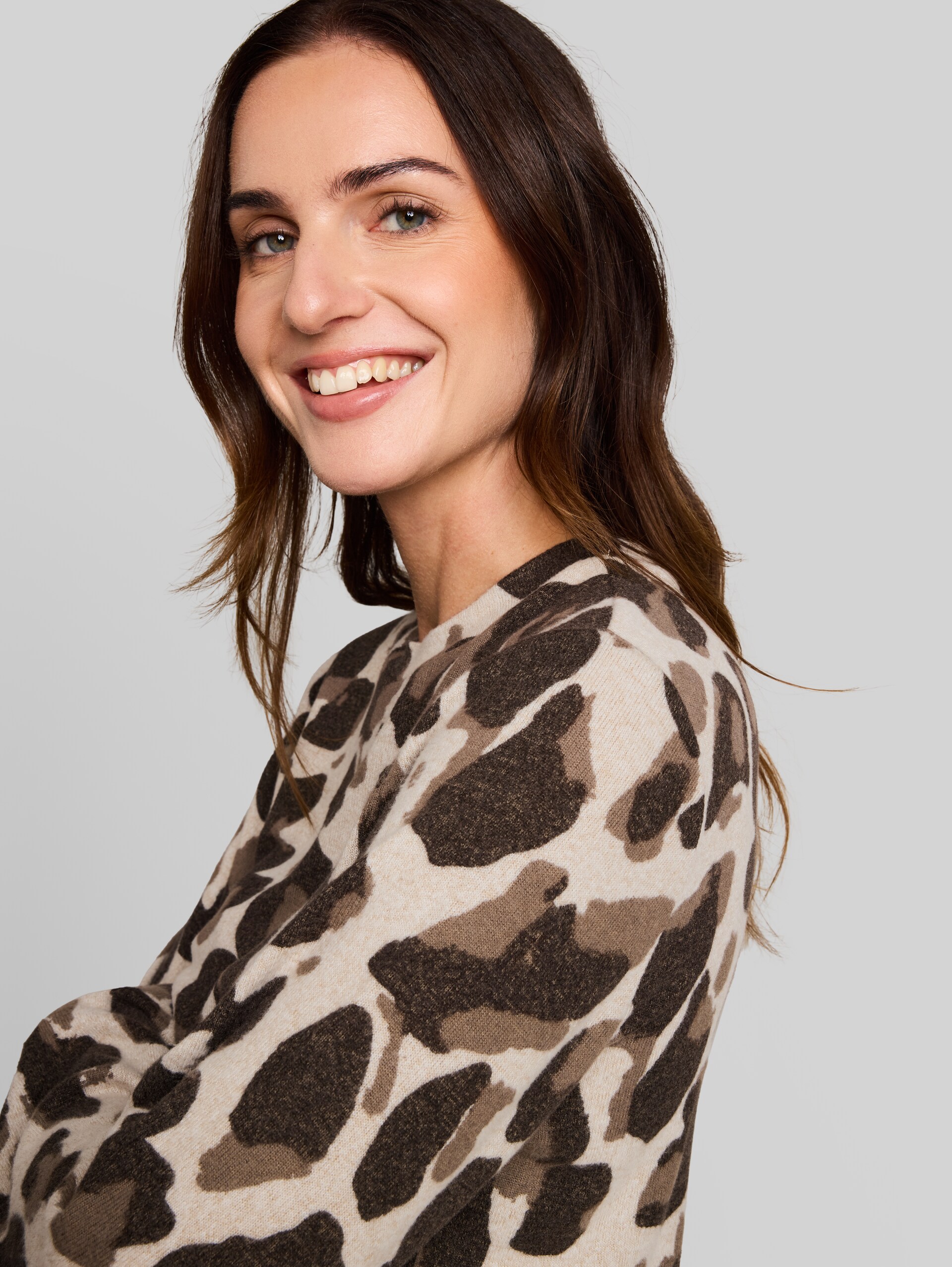 T-Shirt 1/1 - beige melange brown  leo print - Vue détaillée du modèle