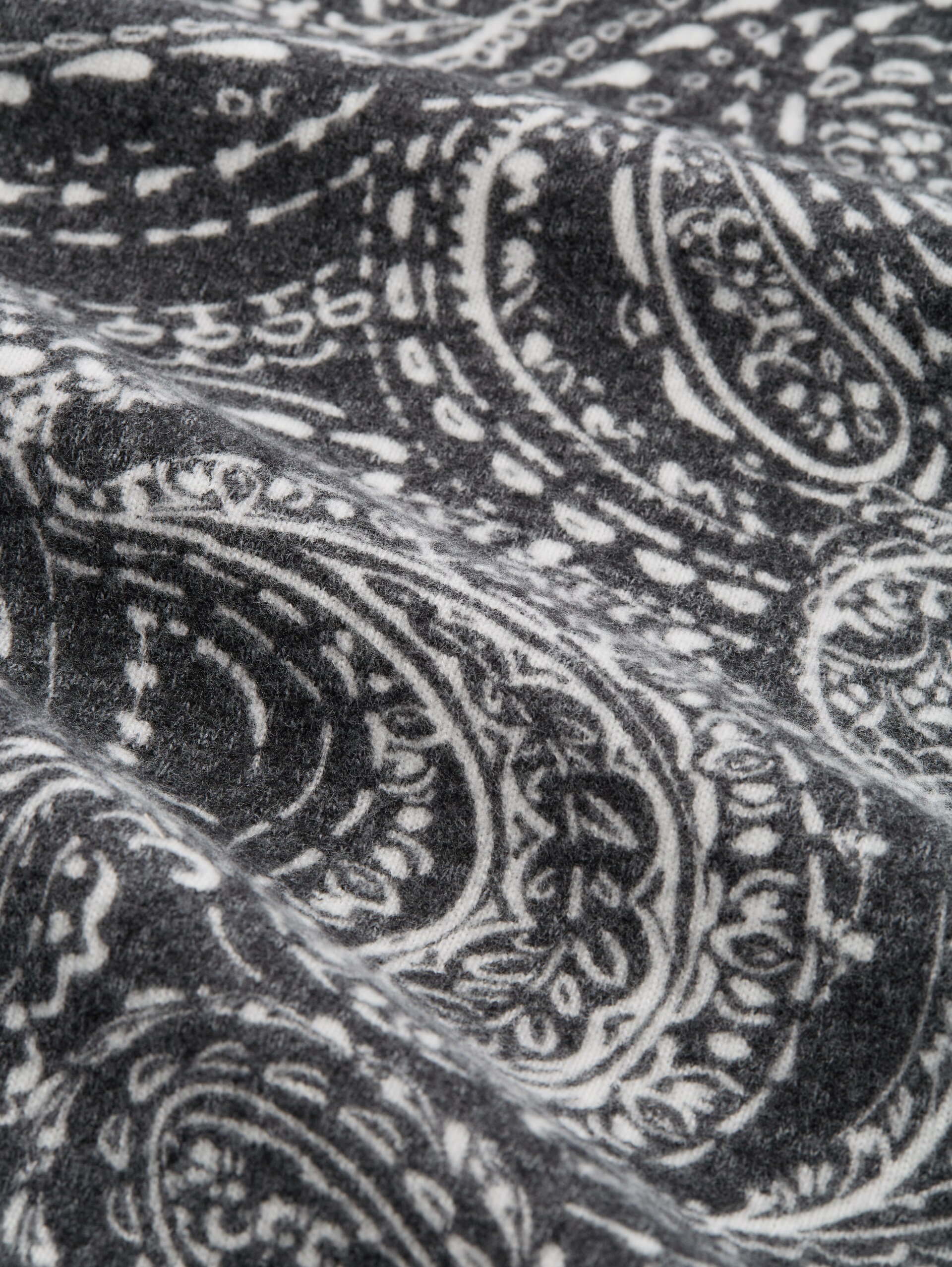 T-shirt confortable à manches longues et imprimé - grey melange paisley - Vue de la matière