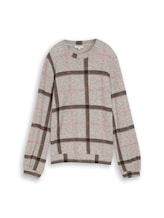 Nicht ausgewählt, Cosy Langarmshirt mit Muster von Tom Tailor, braun