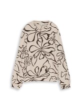Nicht ausgewählt, Cosy Langarmshirt mit Muster von Tom Tailor, braun