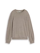 Ausgewählt, Cosy Langarmshirt mit Muster von Tom Tailor, beige
