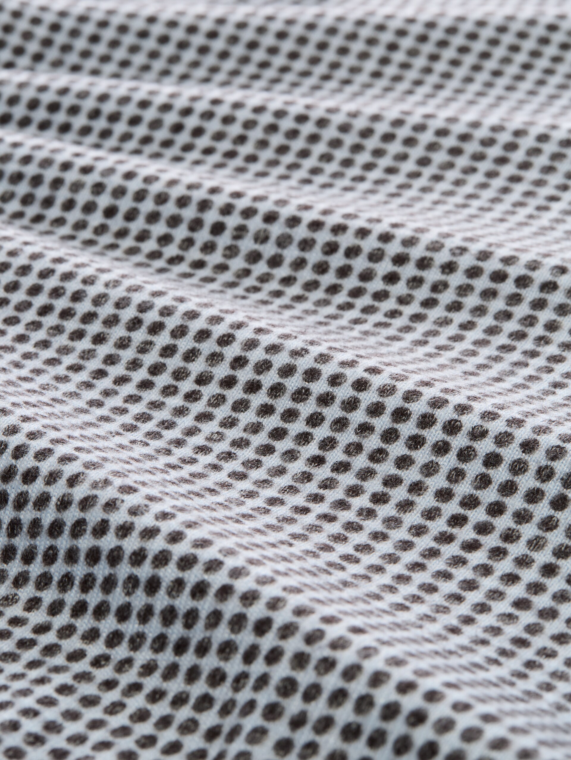 Gezellig T-shirt met lange mouwen en patroon - brown dot on blue melange - Materiaalweergave