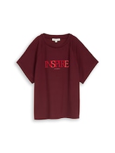 Ausgewählt, Scuba T-Shirt mit Schriftzug von Tom Tailor, rot