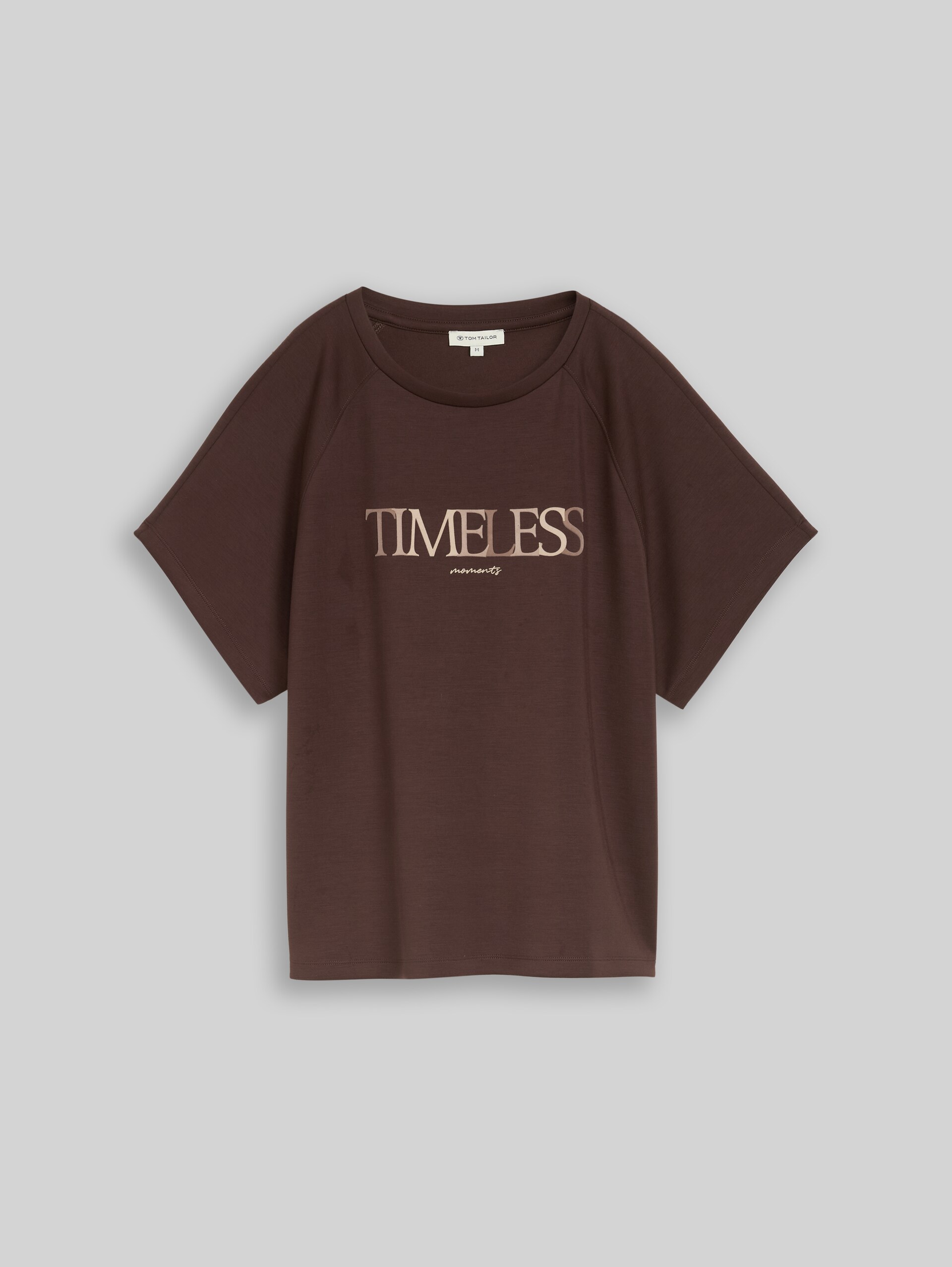 Scuba T-Shirt mit Schriftzug - java dark brown - Vorder-Produkt-Ansicht