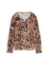 Ausgewählt, Blusenshirt mit Blumenmuster von Tom Tailor, braun