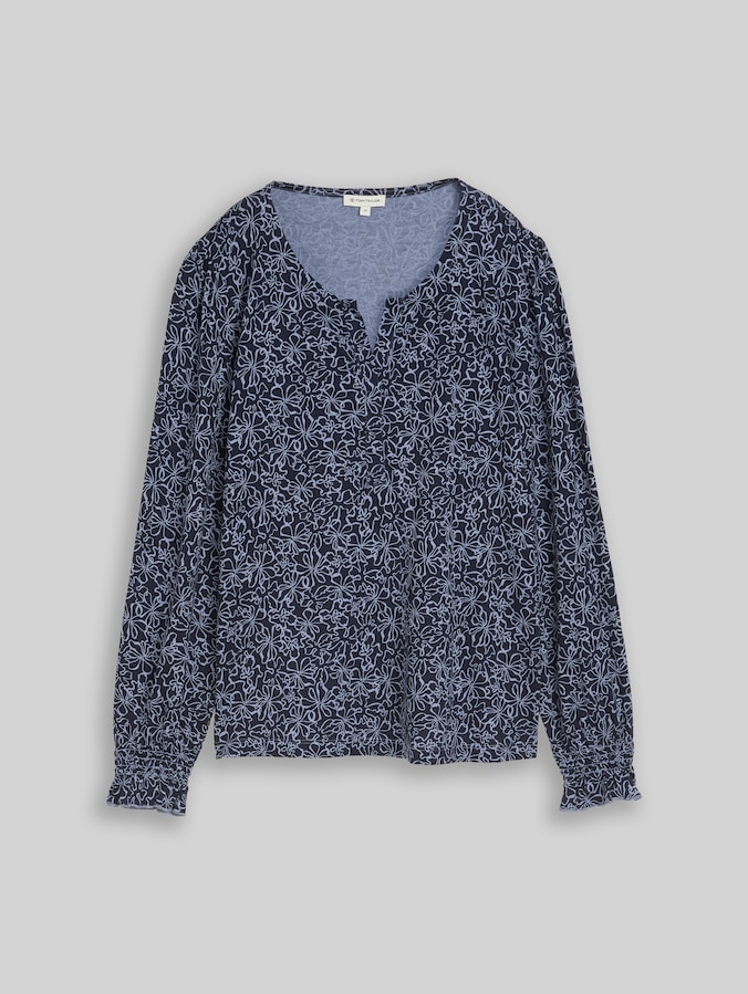 Blusenshirt mit Blumenmuster von Women, navy white flower print