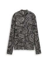 Geselecteerd, Slim fit shirt met lange mouwen en opstaande kraag door Tom Tailor, zwart