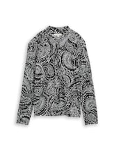 Ausgewählt, Blusenshirt mit Paisley-Muster von Tom Tailor, schwarz