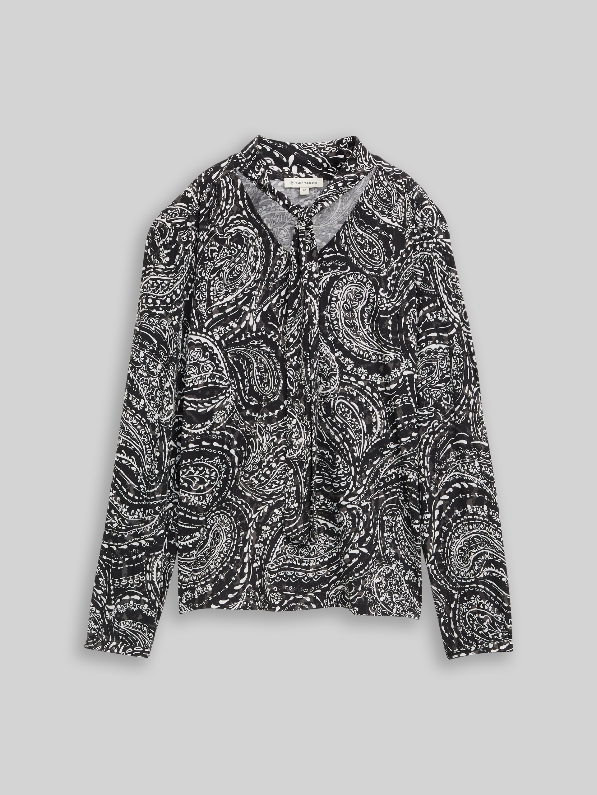 Blusenshirt mit Paisley-Muster - black paisley - Vorder-Produkt-Ansicht