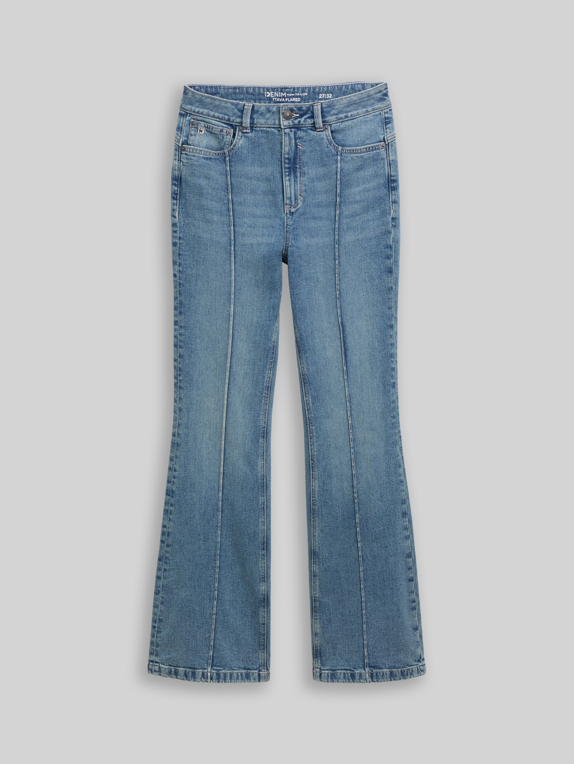 TTAVA FLARED Jeans im Vintage-Look - vintage used dark stone blue - Vorder-Produkt-Ansicht