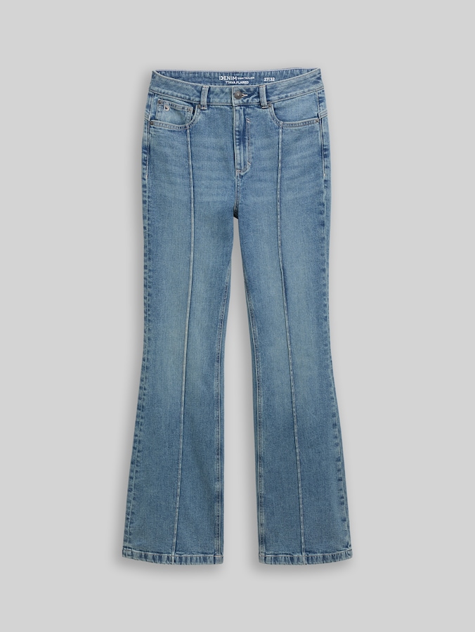 TTAVA flared jeans in vintage-look door Denim Female, vintage used dark stone blue