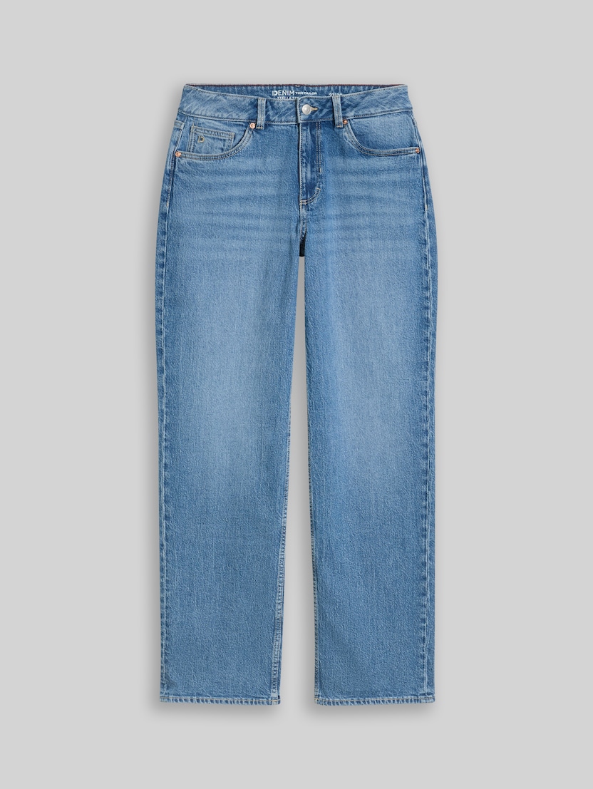 TTELLA STRAIGHT Jeans mit Stretch von Denim Female, Used Mid Stone Blue Denim