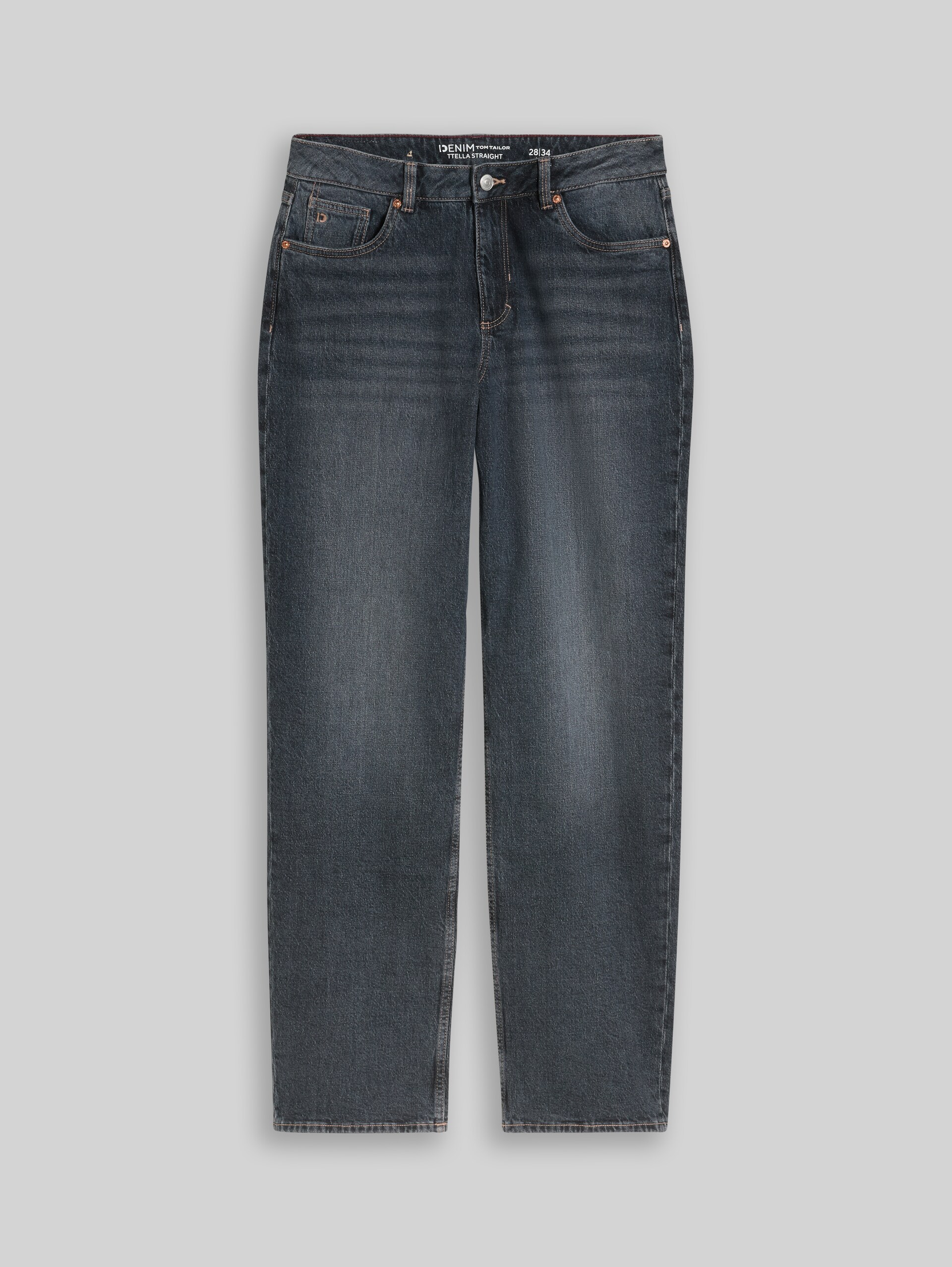 TTELLA STRAIGHT Jeans mit Stretch - dark stone blue grey denim - Vorder-Produkt-Ansicht
