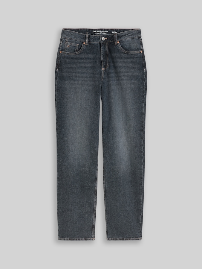 Jean TTELLA STRAIGHT stretch par Denim Female, dark stone blue grey denim