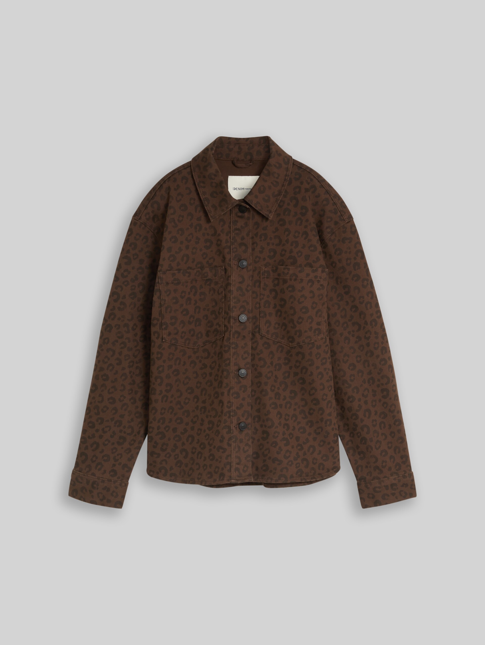 Übergangsjacke mit Leo-Print - brown black leo