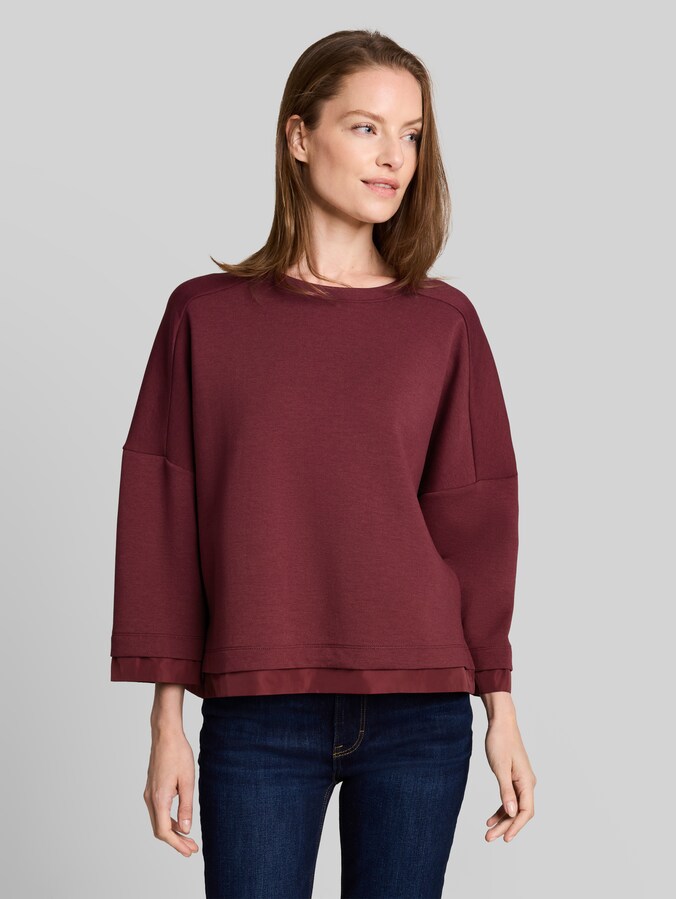 Loose Fit sweatshirt met 7/8-mouwen door Women, Preppy Plum