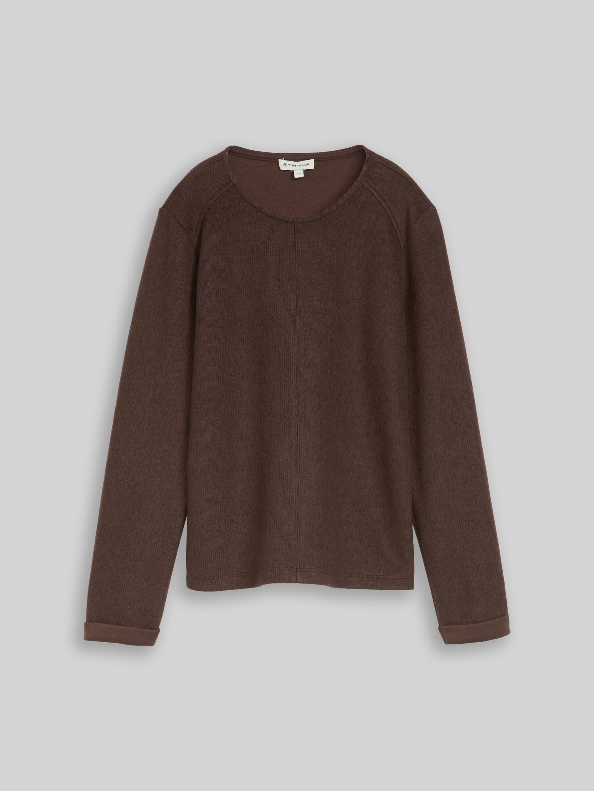 Cosy Sweatshirt min Melange-Optik - java dark brown melange - Vorder-Produkt-Ansicht