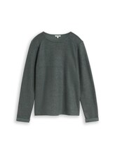 Ausgewählt, Cosy Sweatshirt mit Melange-Optik von Tom Tailor, grün