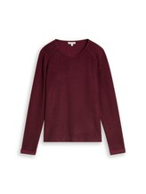 Geselecteerd, Gezellig sweatshirt met gemêleerde look door Tom Tailor, rood