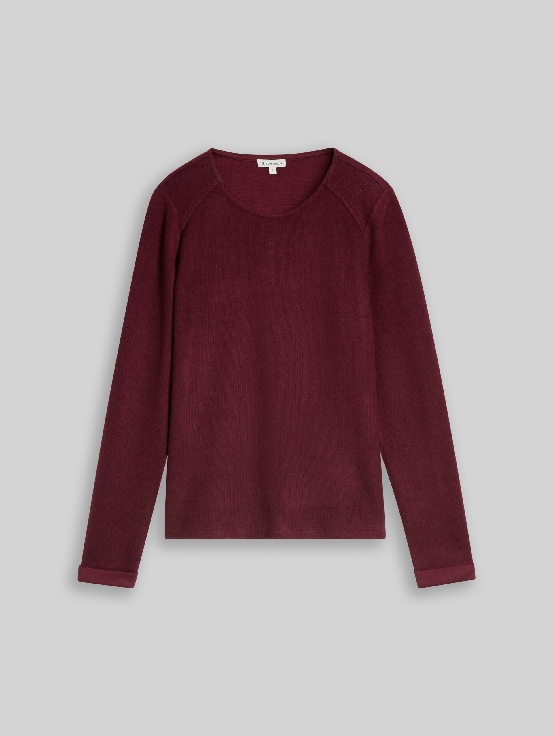 Gezellig sweatshirt met gemêleerde look - dark preppy plum melange - Product vooraanzicht