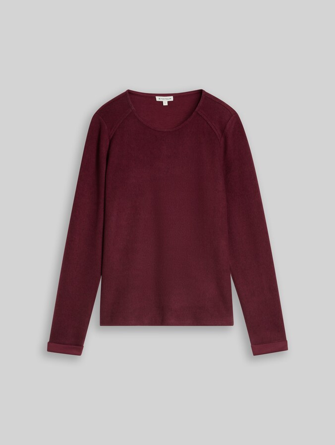 Cosy Sweatshirt mit Melange-Optik von Women, dark preppy plum melange