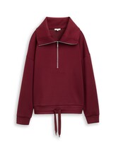 Nicht ausgewählt, Troyer Sweatshirt aus Scuba von Tom Tailor, rot