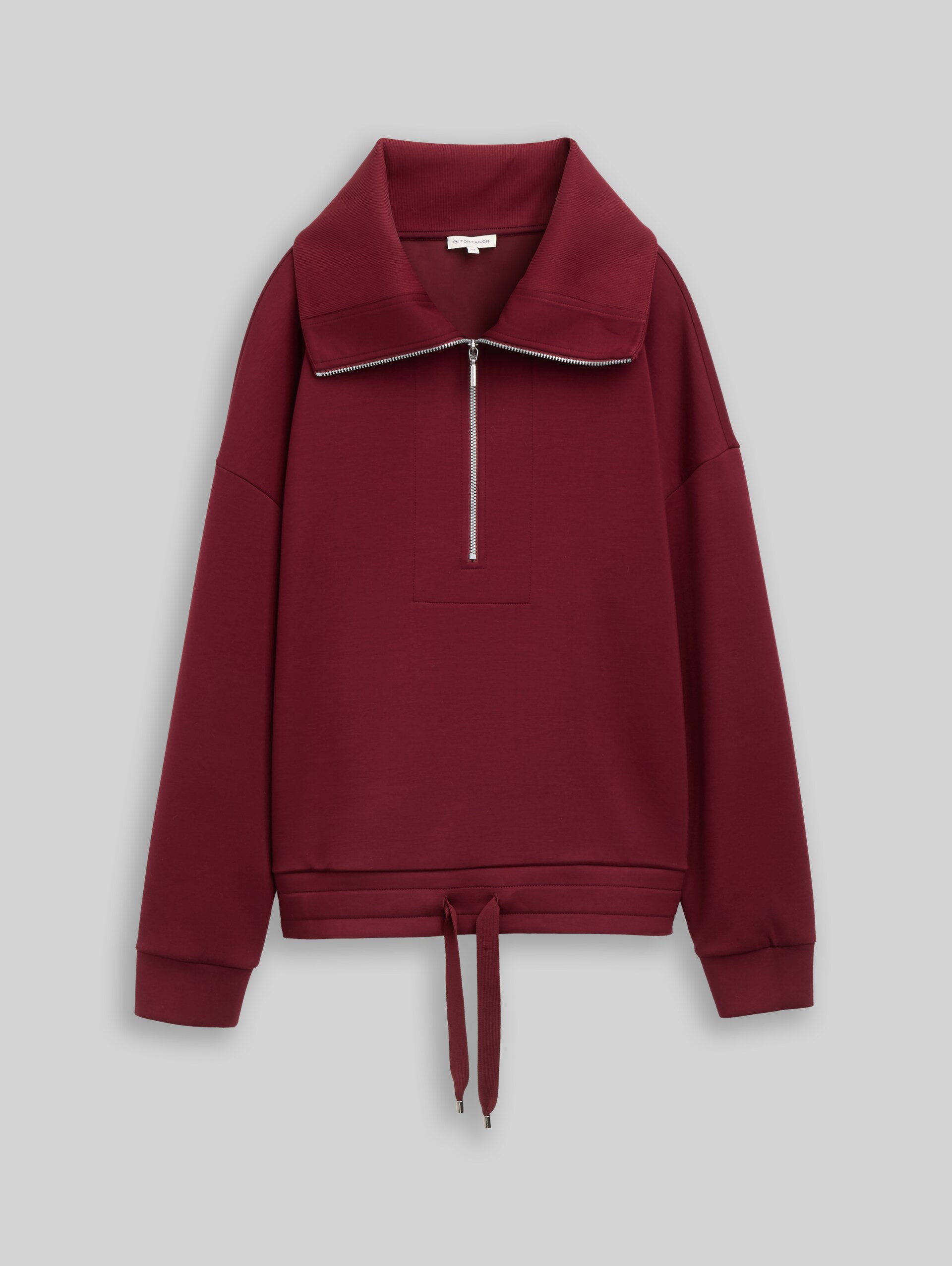 Sweat à col roulé en scuba - Preppy Plum - Vue de face du produit