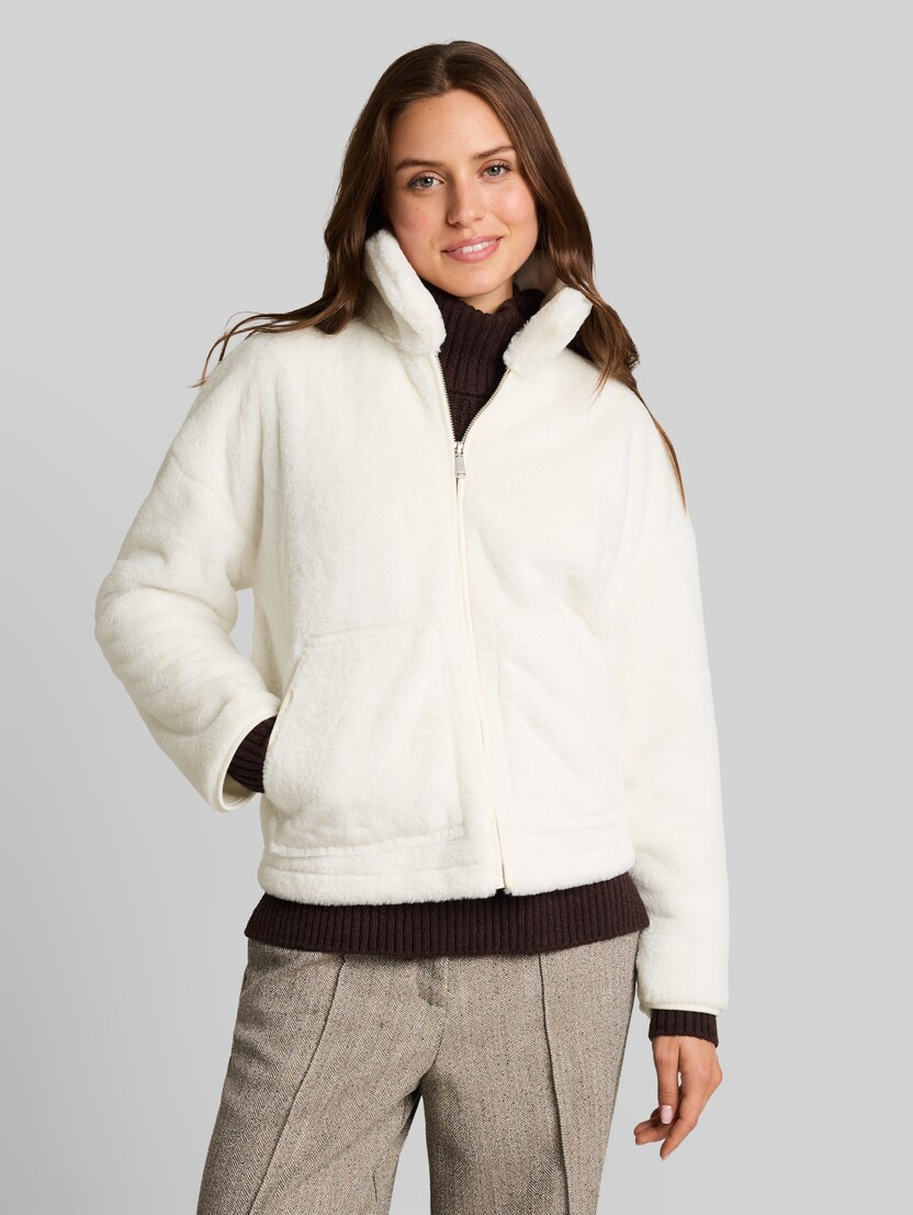 Loose Fit Fake-Fur Jacke von Women, Whisper White