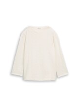 Selected, Jacquard sweatshirt with floral pattern by Tom Tailor, white