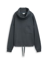 Sélectionné, Sweat en scuba à col cascade par Tom Tailor, verdoyant