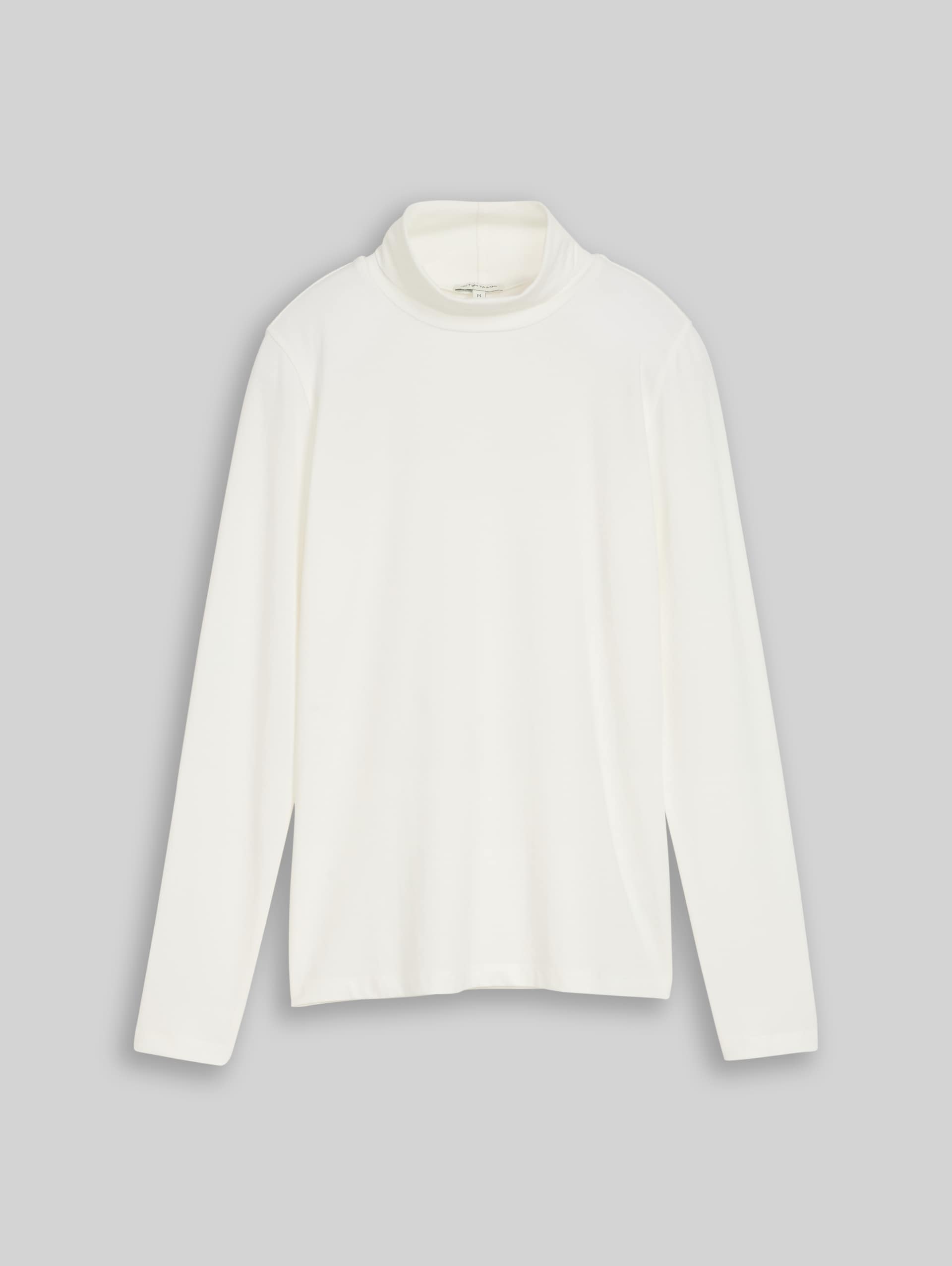 Basic shirt met col - Whisper White - Product vooraanzicht