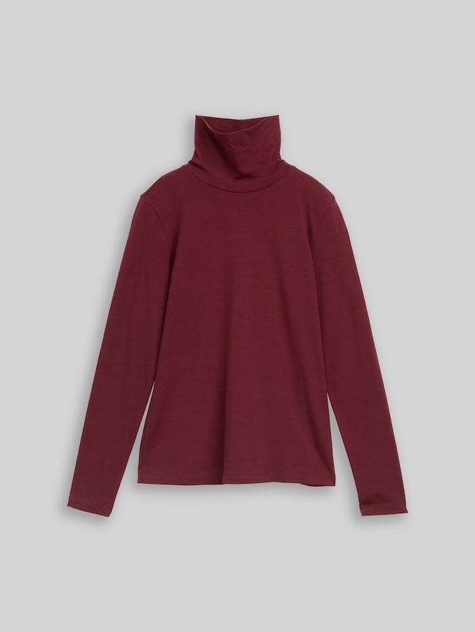 Basic Rollkragenshirt von Women, Preppy Plum