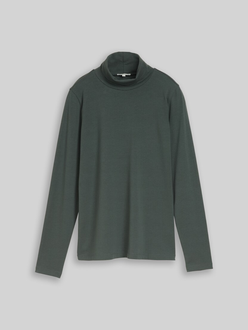 T-shirt basique à col roulé par Women, Darkest Olive