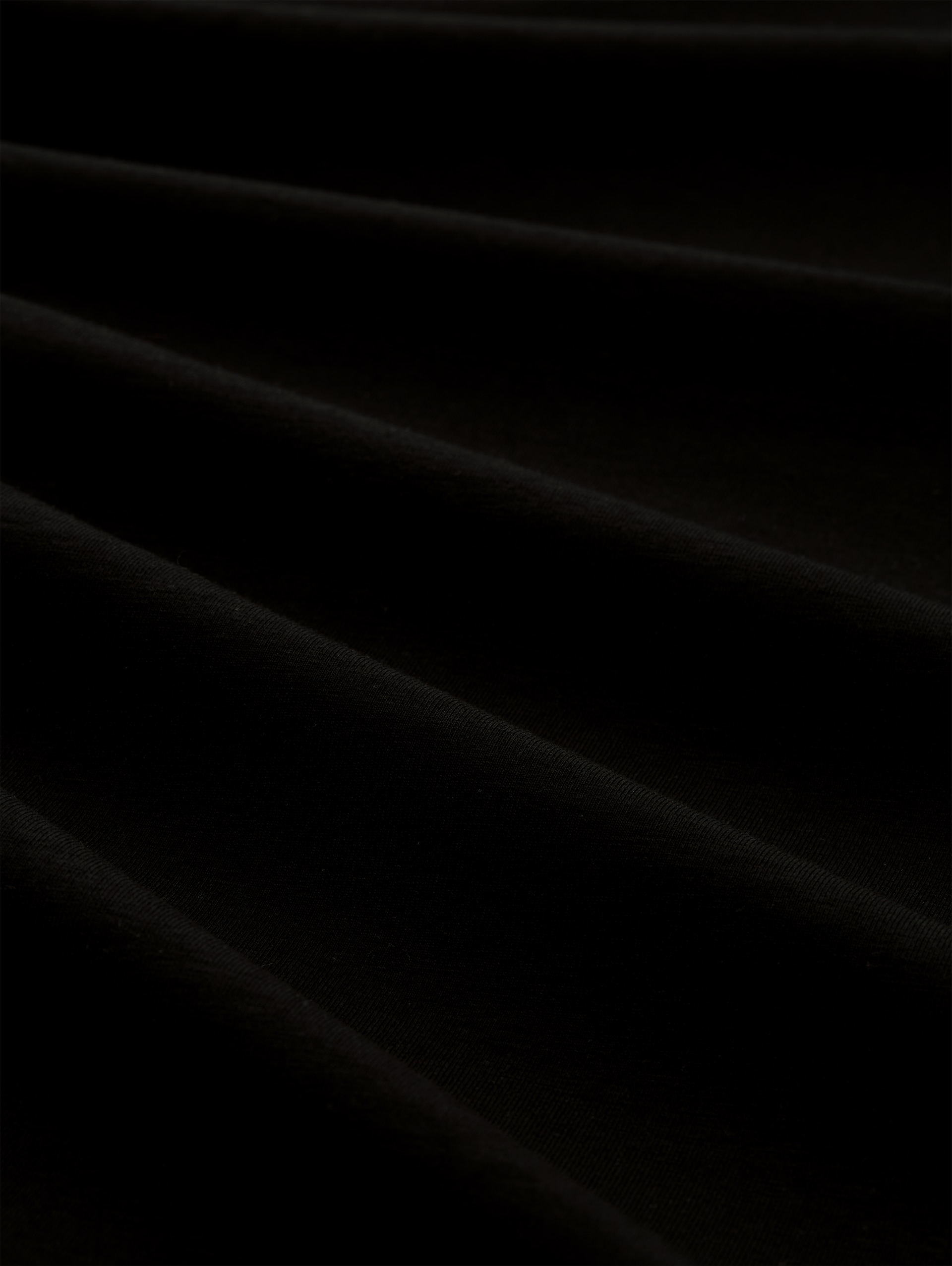 Basic Rollkragenshirt - deep black - Material-Ansicht
