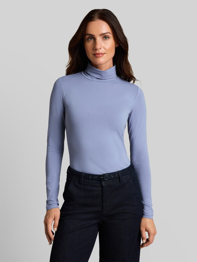Basic Rollkragenshirt von Women, fern blue