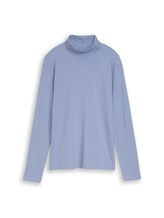 Niet geselecteerd, Basic shirt met col door Tom Tailor, blauw