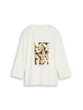 Geselecteerd, Slim fit shirt met lange mouwen en bloemenprint door Tom Tailor, wit
