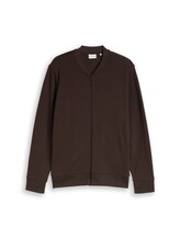 Sélectionné, Sweat à capuche avec col bomber par Tom Tailor, brunir