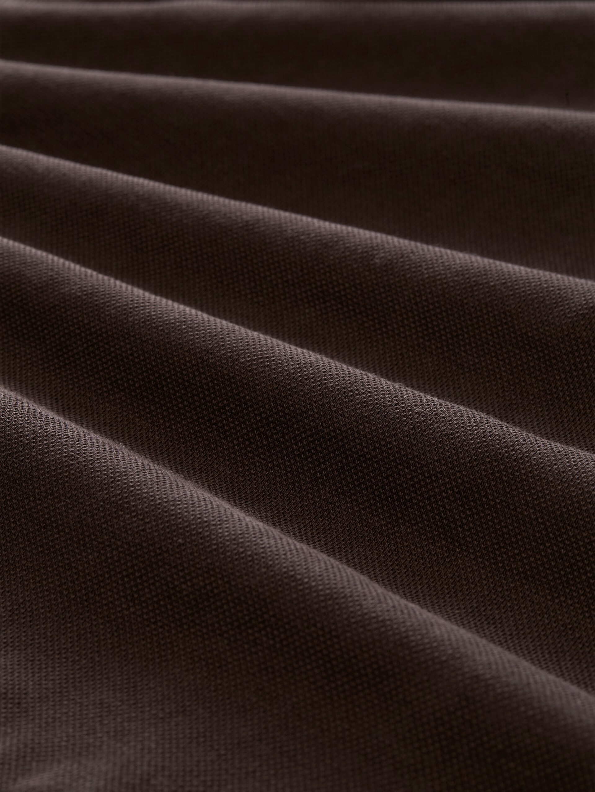 Sweat à capuche avec col bomber - Dark Chocolate Brown - Vue de la matière