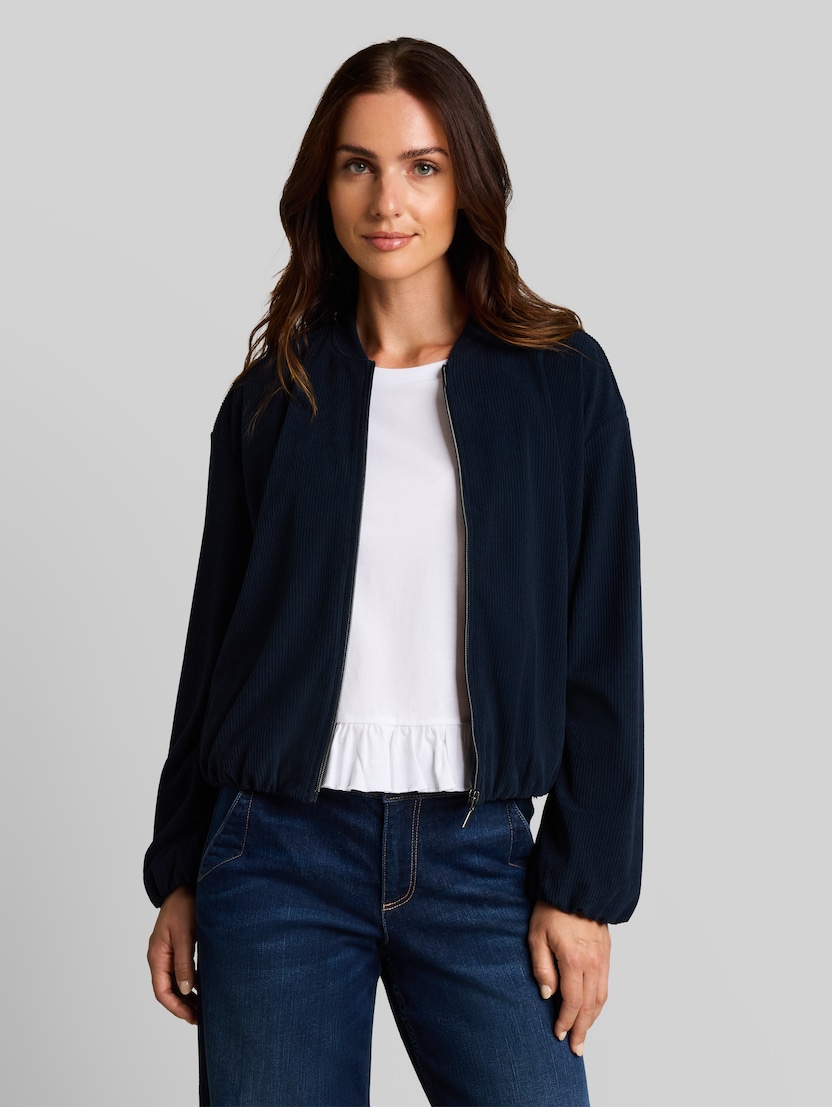 Bomberjack met losse pasvorm van corduroy door Women, sky captain blue