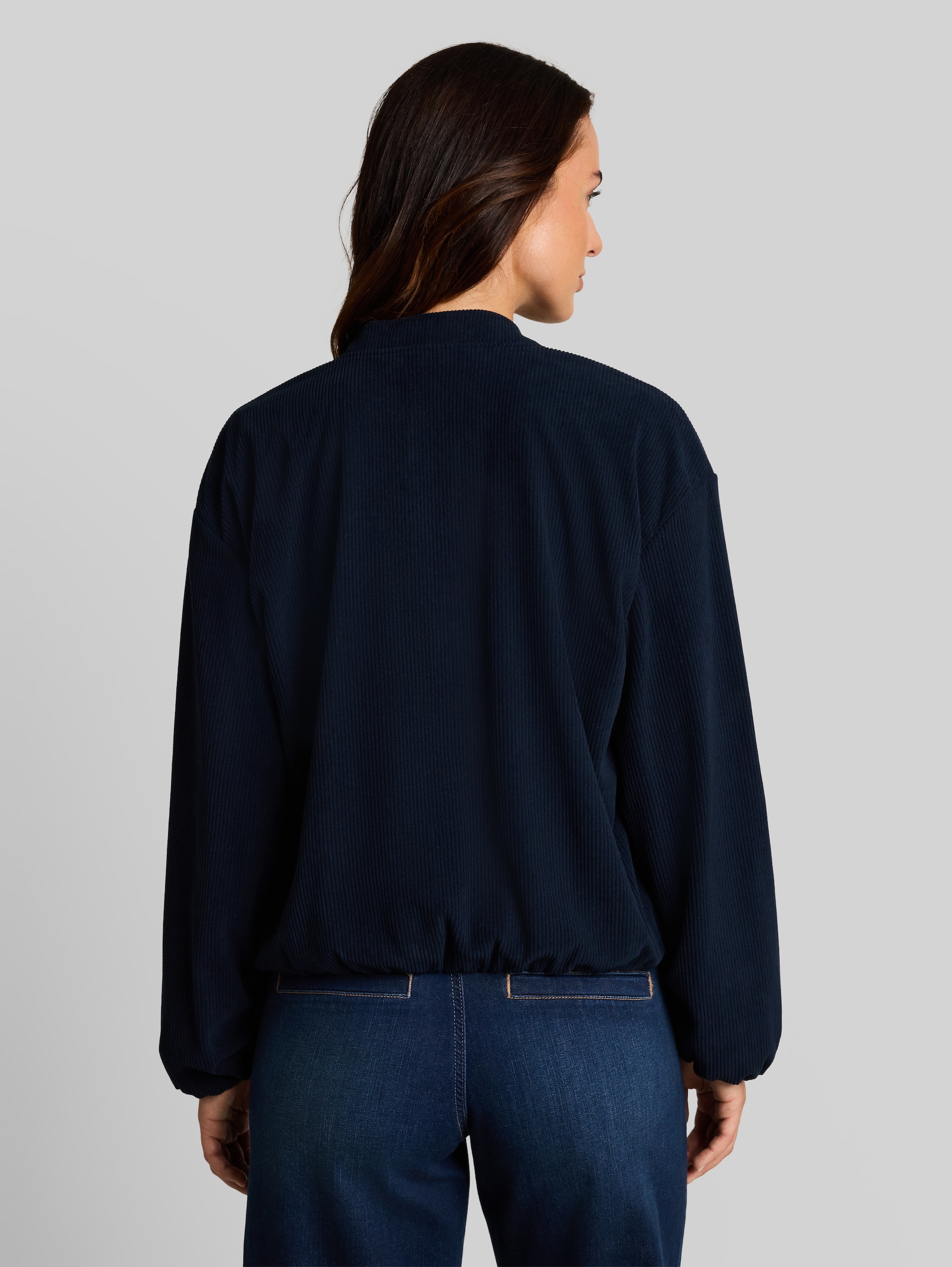 Loose Fit Bomberjacke aus Cord - sky captain blue