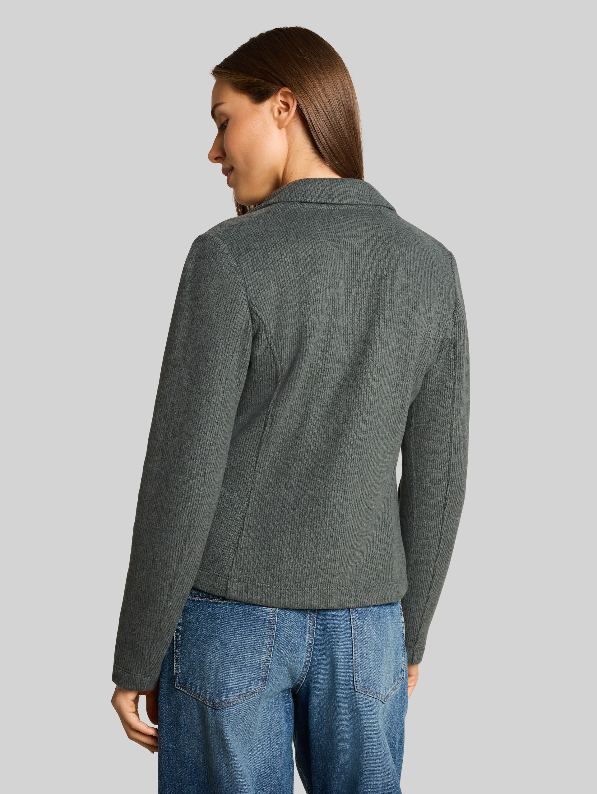 Blazer confortable coupe ajustée à effet chiné - dark olive melange