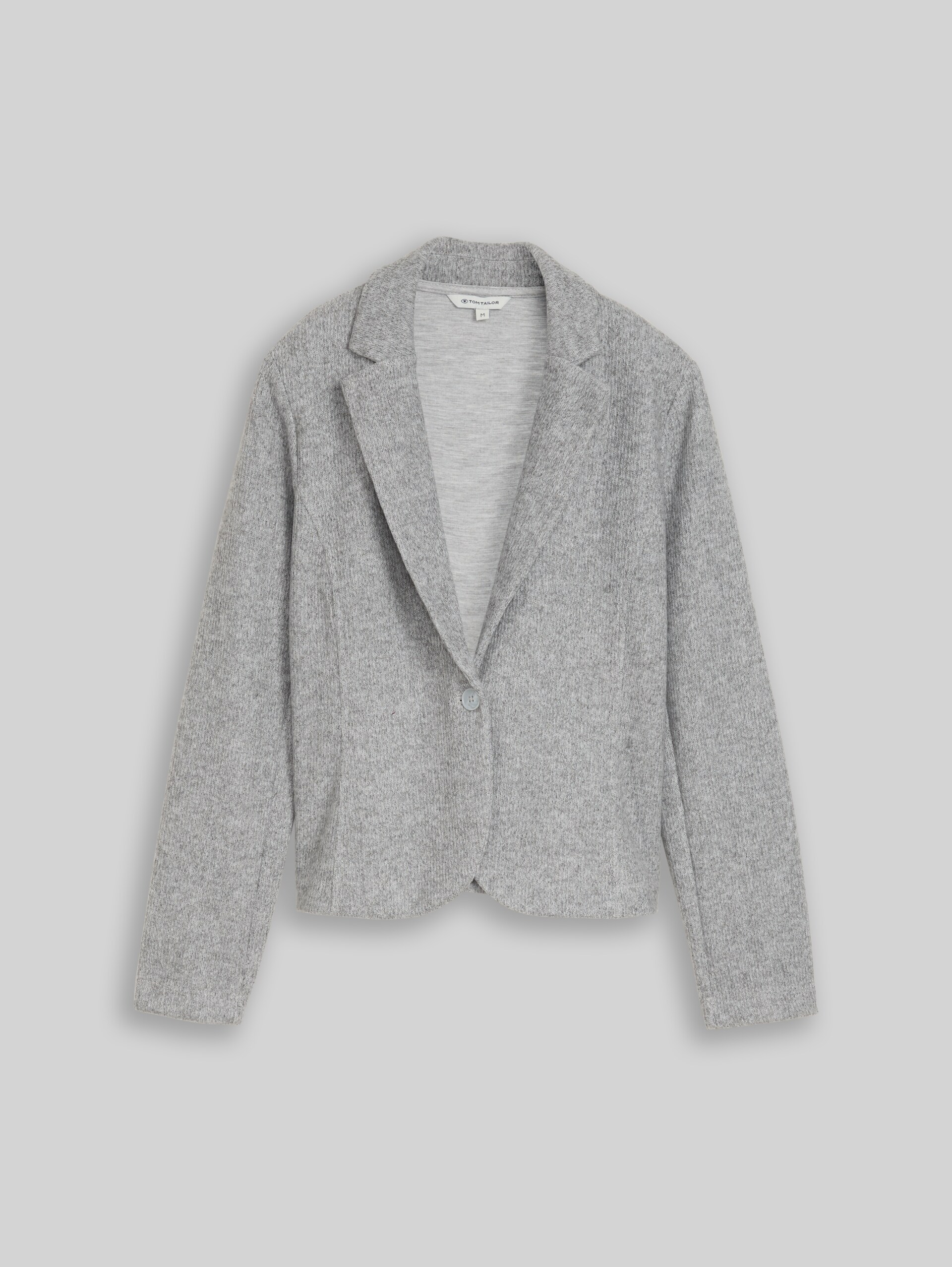 Blazer confortable coupe ajustée à effet chiné - soft grey melange