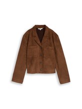 Sélectionné, Veste coupe classique effet daim par Tom Tailor, brunir