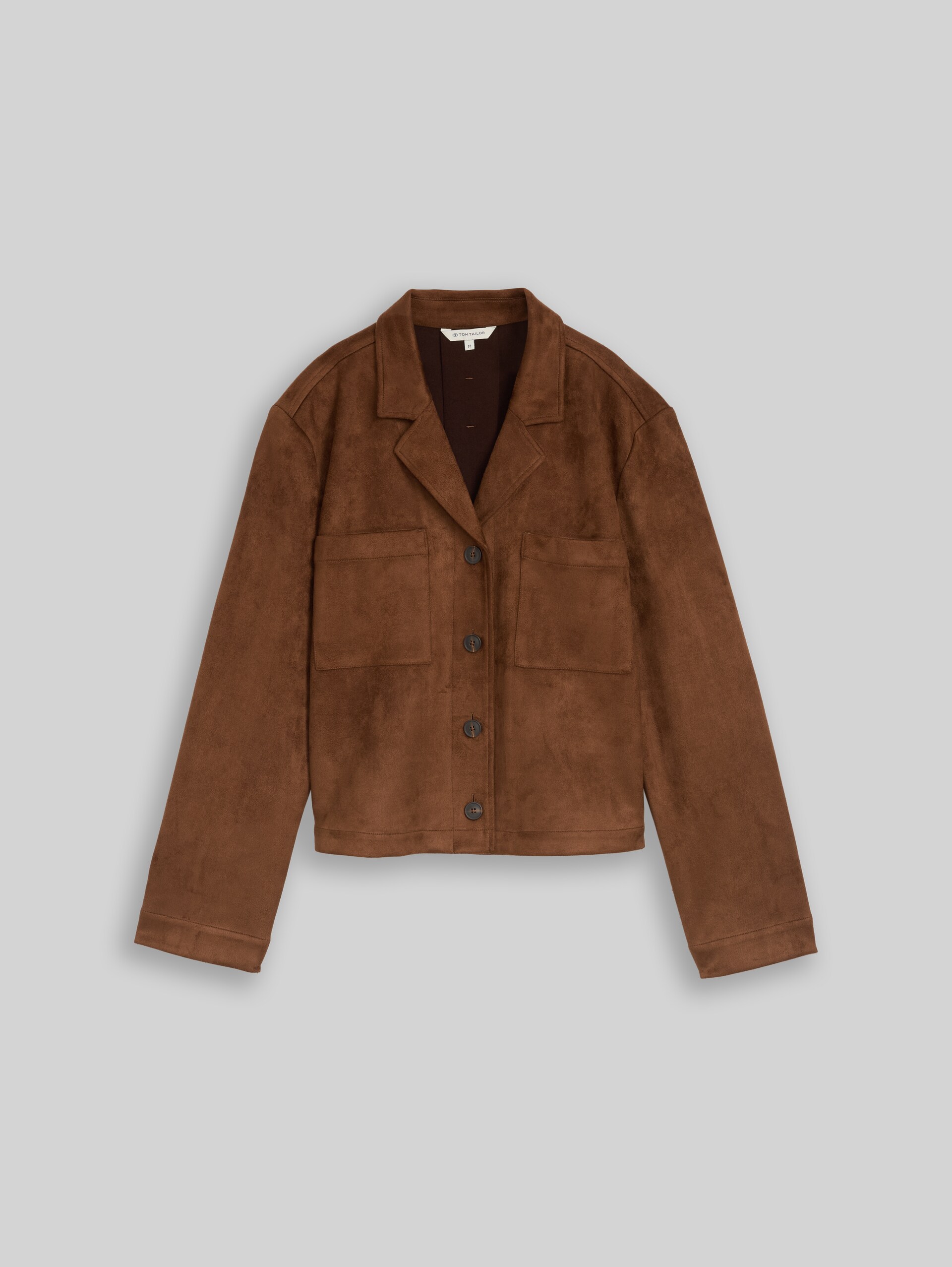 Veste coupe classique effet daim - camel