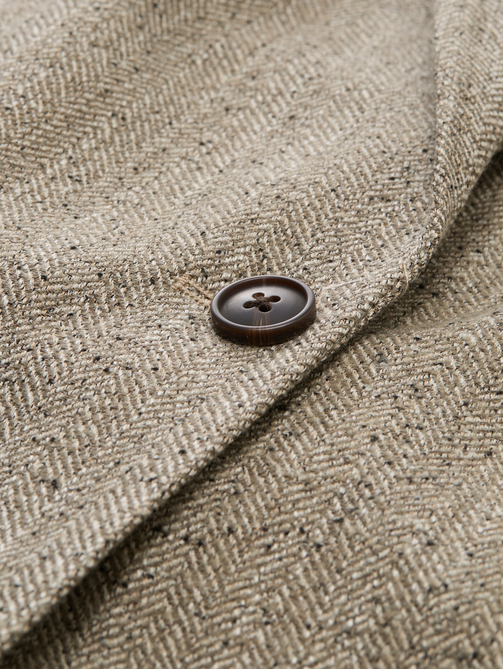 Blazer ample à motif chevrons - gravel beige herringbone
