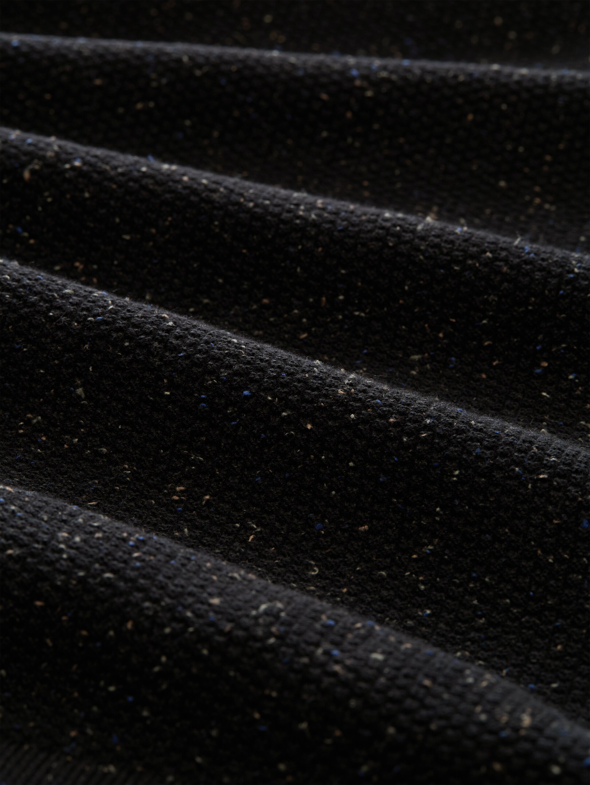 Pull en maille de coton - black multicolor nep - Vue de la matière